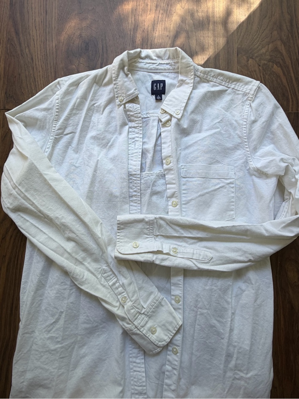GAP Tall Button-Down Thick Shirt Dress with Slip and Pockets